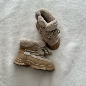 Zara Kids Faux Fur Chunky Boots Size 22